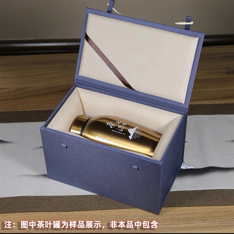 花瓶包装盒茶叶罐礼品盒蓝布骨针扣长方形N锦盒陶瓷杂件收纳礼盒