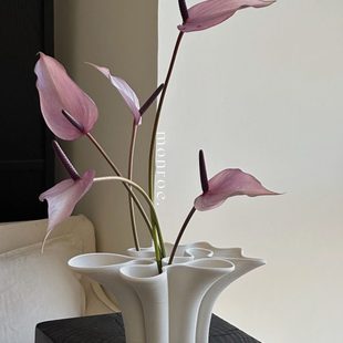 梦鹿工作室3D打印陶瓷花器异形珊瑚状桌面前台装饰品摆件水培插花