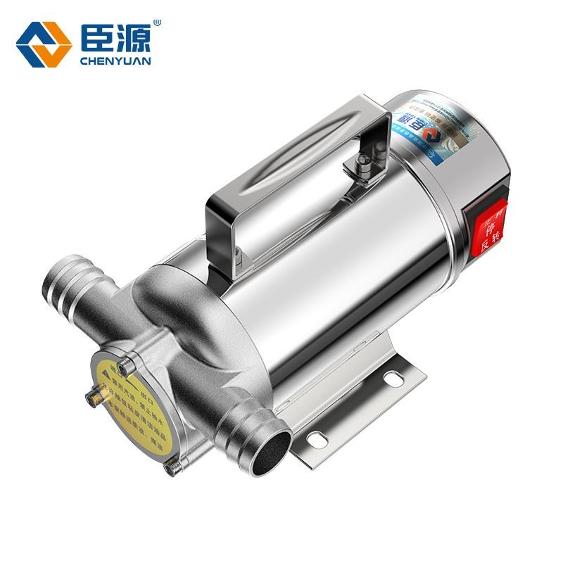 臣源不锈钢抽油泵柴油泵正反转w电动油泵12V24V220V直流加油泵