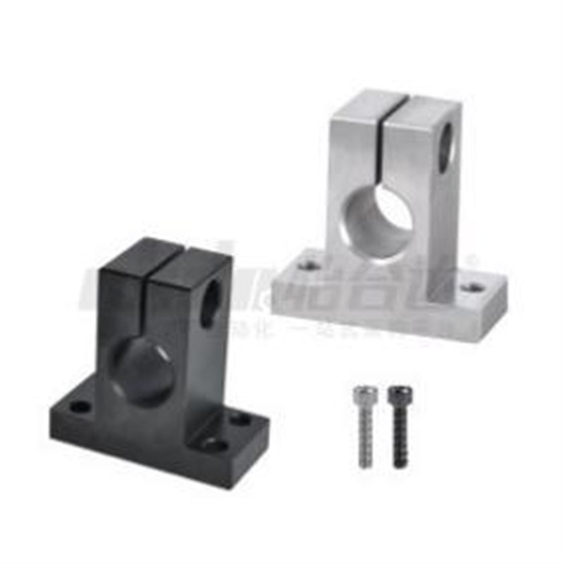 GCY08 T型导向轴支座加v厚开口 铝合金 光轴支架机构支撑夹紧固定