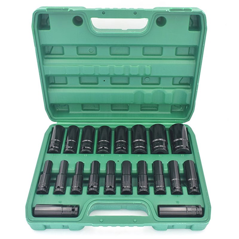 1/2电动扳手六角78mm加长套筒头8-3H2小风炮大飞气动风批组套盒装