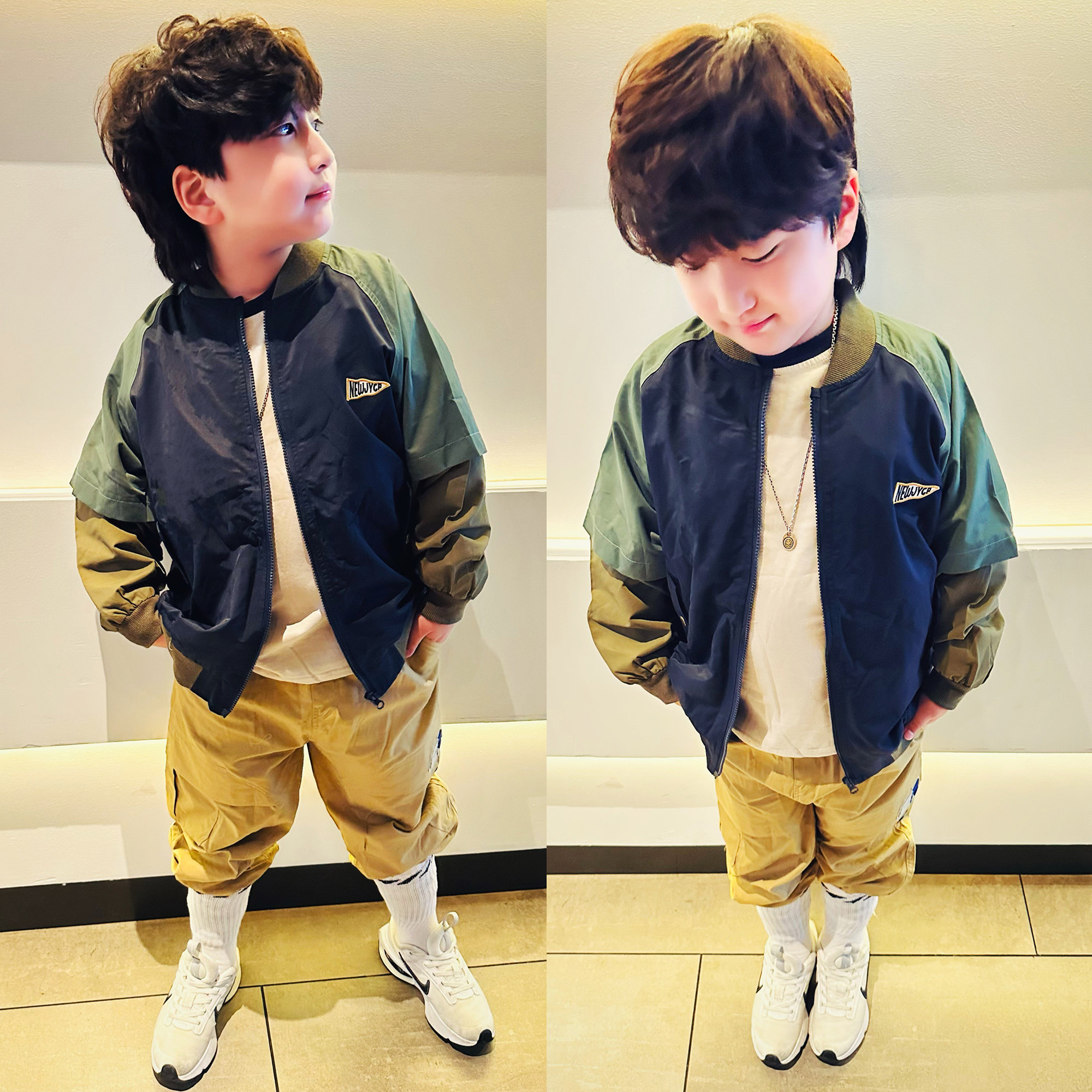 OHDREAM毛暴暴马卡龙男童2023新款拼接大地色儿童亲子棒球外套,童装/婴儿装/亲子装,普通外套,淘宝优惠券,粉丝福利购,淘宝优惠卷