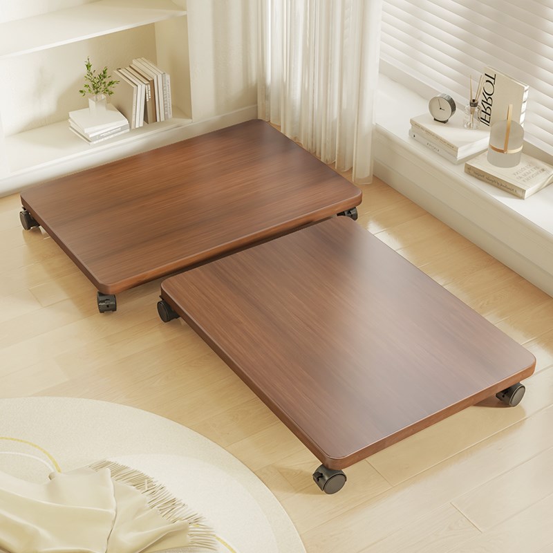 收纳箱底座可移动整理箱置物板万向轮托架带N刹车木板落地置物架