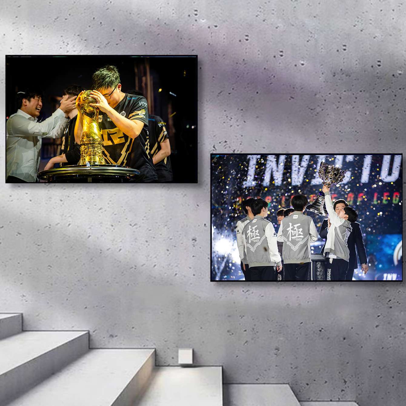 LOL英雄联盟战队夺冠纪念挂画人物电竞房宿舍卧室挂墙装饰画壁画