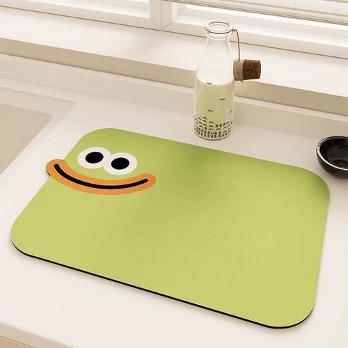 搞怪创意可爱瓦斯炉沥水垫吸水速干碗盘杯垫隔热防烫软矽藻餐垫