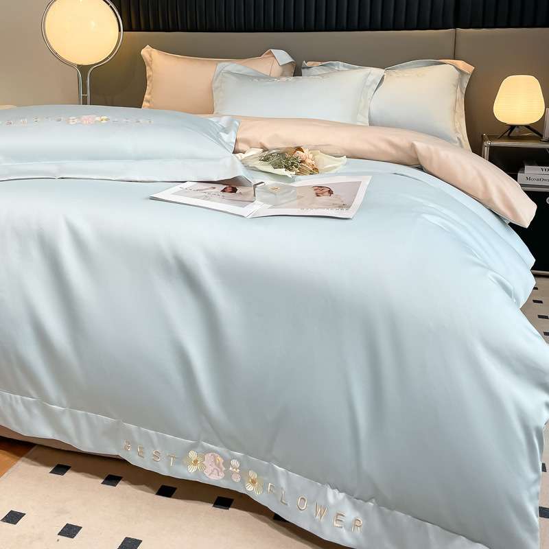 A类母婴级240支长绒棉四件套全棉纯棉被套床单床笠款轻奢床上用品