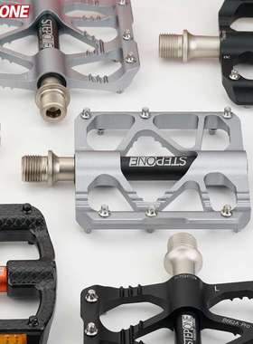 STEPONE脚踏钛合金山地公路自行车踏板 防滑超轻铝合金三培林脚蹬