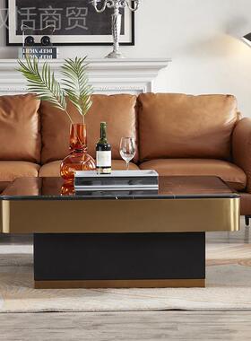 轻现代大理石奢茶几TY-21101方形不锈钢小户型用客厅家TV会K所售