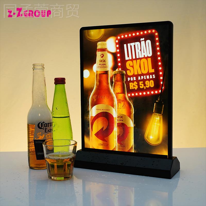 RcOXEhargoeable A4 Desktp LED Leight Box Double-Sided Displa