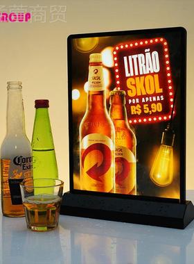 RcOXEhargoeable A4 Desktp LED Leight Box Double-Sided Displa