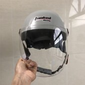 坦克头盔镜片T598头盔底座 长短镜片透明棕色镀银夏季 遮阳防眩