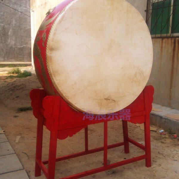 海浪乐器龙鼓大鼓堂鼓24寸80公分扁鼓战鼓牛皮鼓红鼓锣鼓立式人气