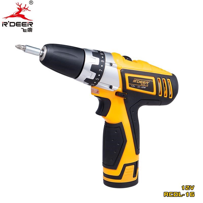 工具12v充电式钻手枪钻锂电池手钻电动螺丝家用组套套装工具