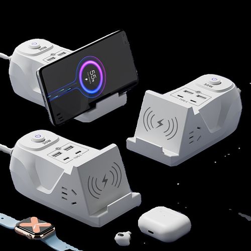 快充30W手机无线充电器通用USB插排插线板接插座电线带线魔方多用