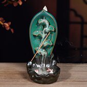 陶瓷倒流香炉高山流水观赏禅意茶道流香炉檀香线香熏香炉创意摆件