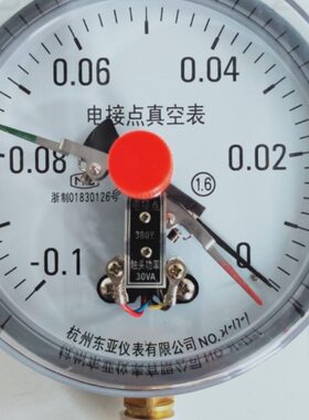 杭州东亚YXC-150磁助式电接点真空表压力表-0.1-0mpa负压表上下限