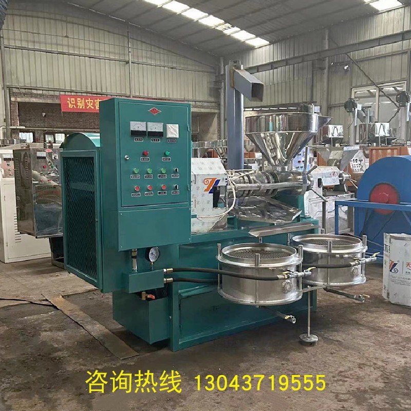 全自动螺旋榨油机125型熟榨花生菜籽油压榨机大豆葵花籽油坊商用