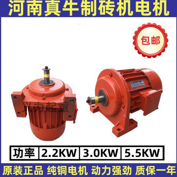 河南真牛ZDY23-4/2.2KW水泥制砖机坐式电机带底脚2.2/3.0KW锥形