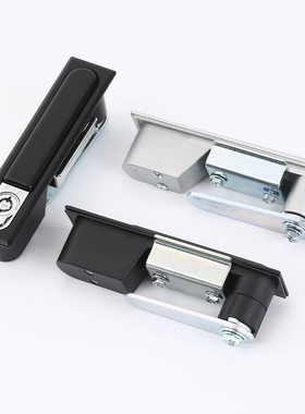 配电箱锁MS818锌合金材质v黑色银色通开钥匙MS490控制电箱柜门门