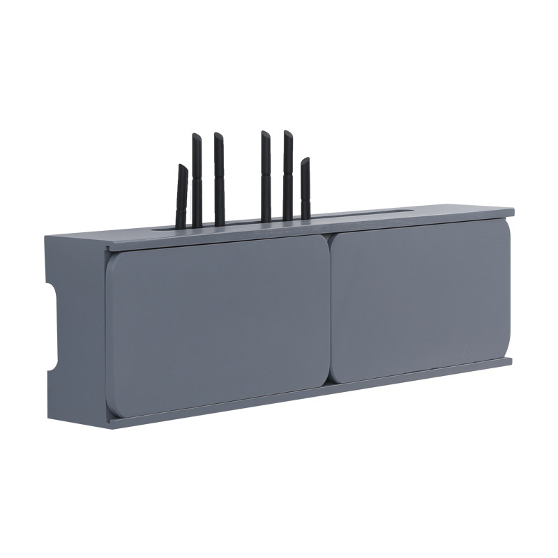 实木wifi路由器收纳盒挂墙免打孔猫机顶盒置物架电视线插座遮挡盒