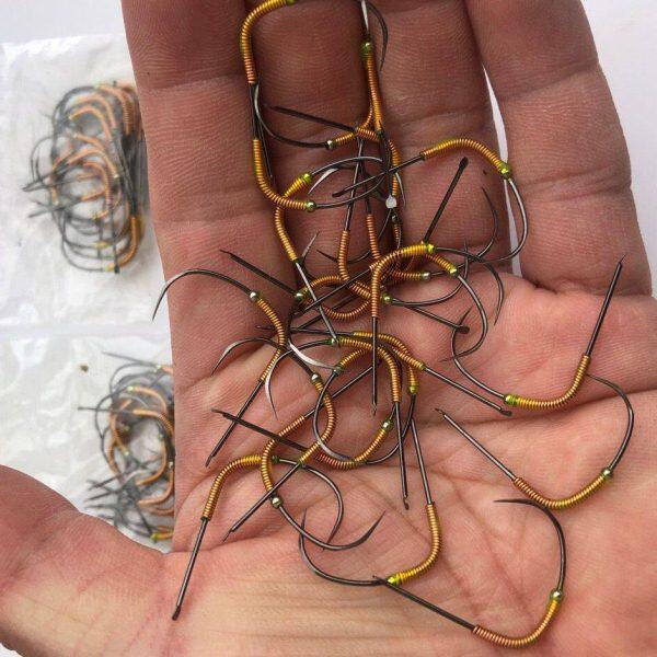 钓虾钩虾钩河虾钩青虾钩有倒刺进口散装细丝钩钓虾专用钩渔具