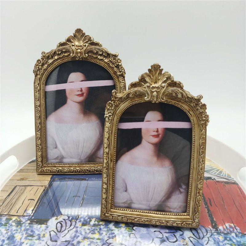 欧式复古相框创意摆n台树脂相框6寸7寸8寸摆台做旧画框装饰摆件