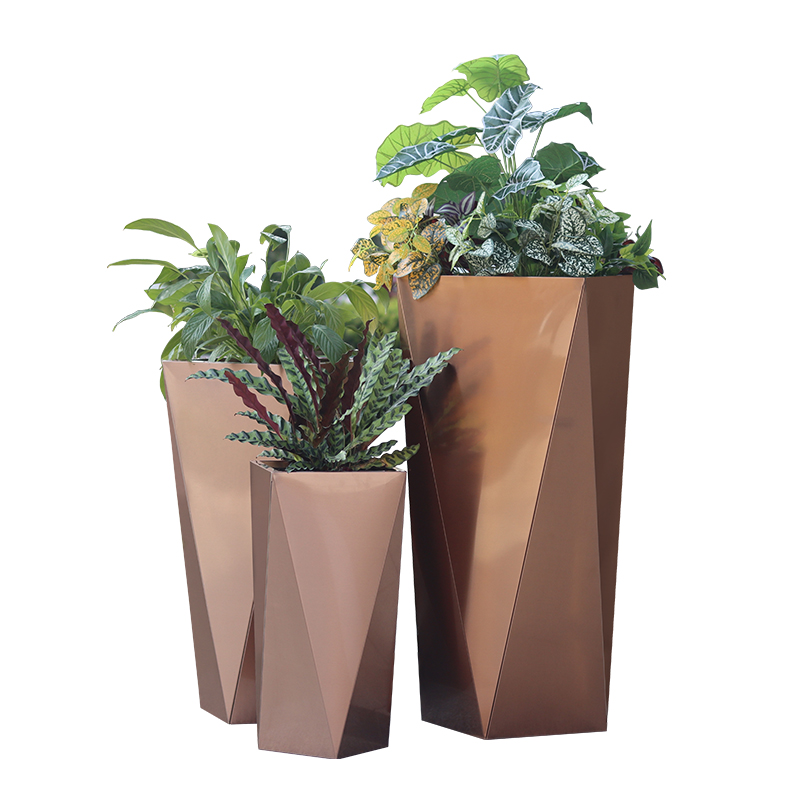 商场户外铁d艺花箱组合商业街道路不锈钢花槽围栏庭院室外酒店花