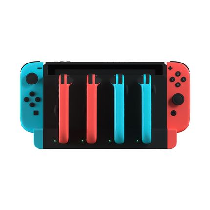 Switch OLED手柄座充joyCon左右小手柄充电底座充电器发光充电座