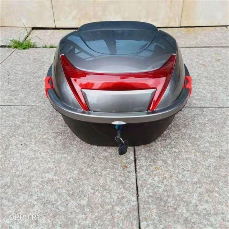 加厚大号电动车后备箱通用雅迪电瓶车踏板摩托车箱子工具箱后尾箱