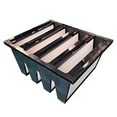 效过滤器耐温有隔板亚效H13铝合金空气净化W型无隔板过滤网