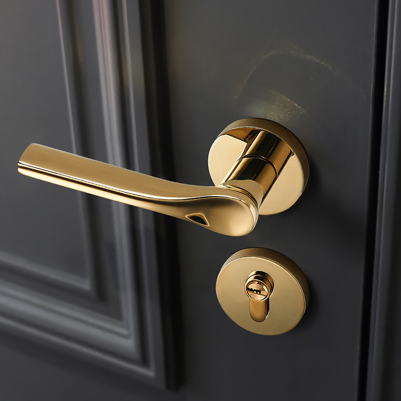 卧室门把手静音门锁家用通用型室内卫生间厕所木门房间机械门锁具