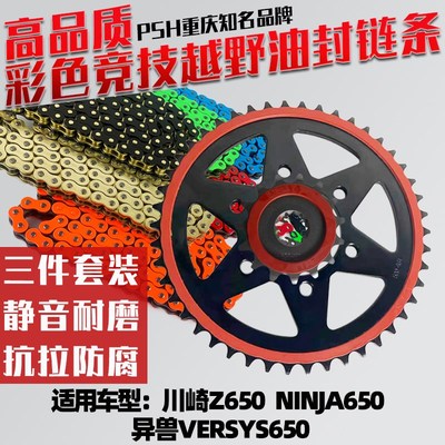适用川崎Z650NINJA650/ER-6F/6N异兽VERSYS650火神静音牙盘链条