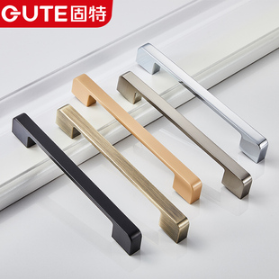 固特柜门拉手现代简约衣柜门把手美式 抽屉柜子 黑色橱柜小拉手欧式