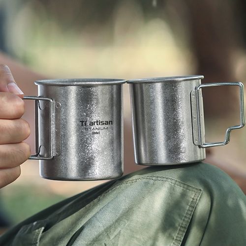 钛工匠钛杯户外纯钛水杯露营便携式茶杯咖啡杯子钛合金单层马克杯