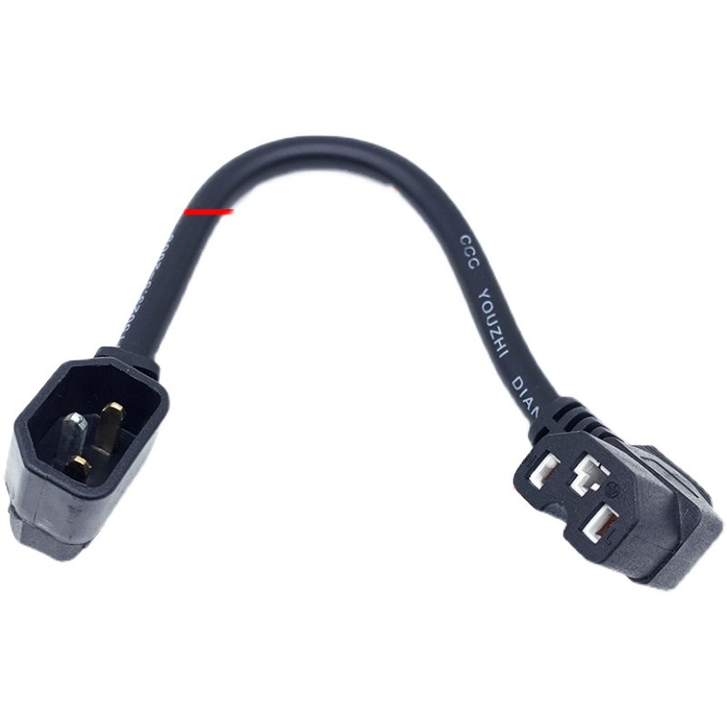 电动电瓶a车6平公母头延长线品字头电池连接线三轮车6平电池转接