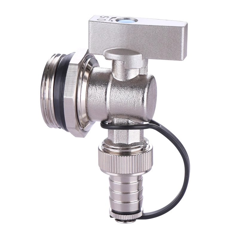 地暖分水器放水阀地热大流量暖气片排气阀门1寸排污角阀放气神器