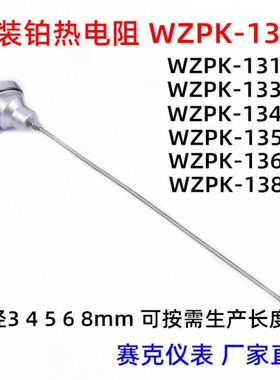 铂热电阻WZPK-136S 135 133 138 131A铠装pt100细杆加长温度探头