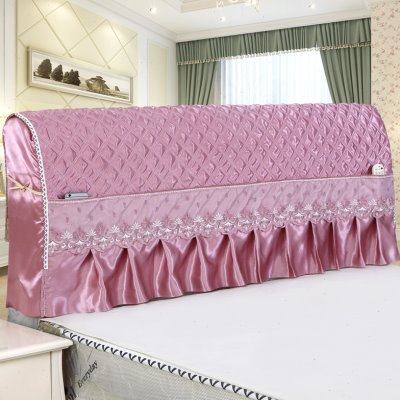 全包床头罩床头套1.5m1.8m布艺夹棉软包实木皮床防尘保护套罩拆洗