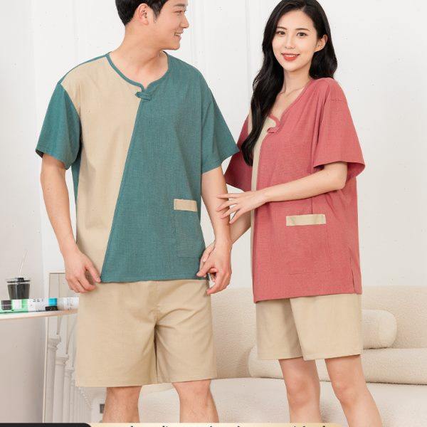 苎麻新款汗蒸服女男款桑拿洗浴中心美容浴服足浴按摩盐蒸酒店,居家布艺,浴裙/浴袍/浴衣,淘宝优惠券,粉丝福利购,淘宝优惠卷