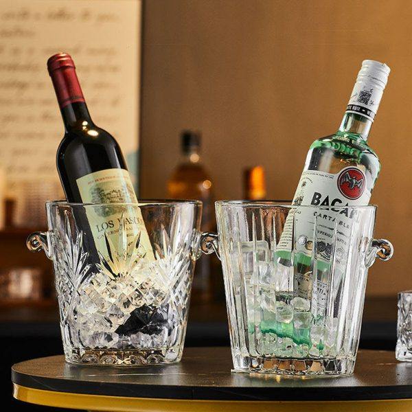 瓷多拉水晶玻璃冰块桶家用KTV 酒吧夜总会冰酒桶香槟桶冰镇啤酒桶