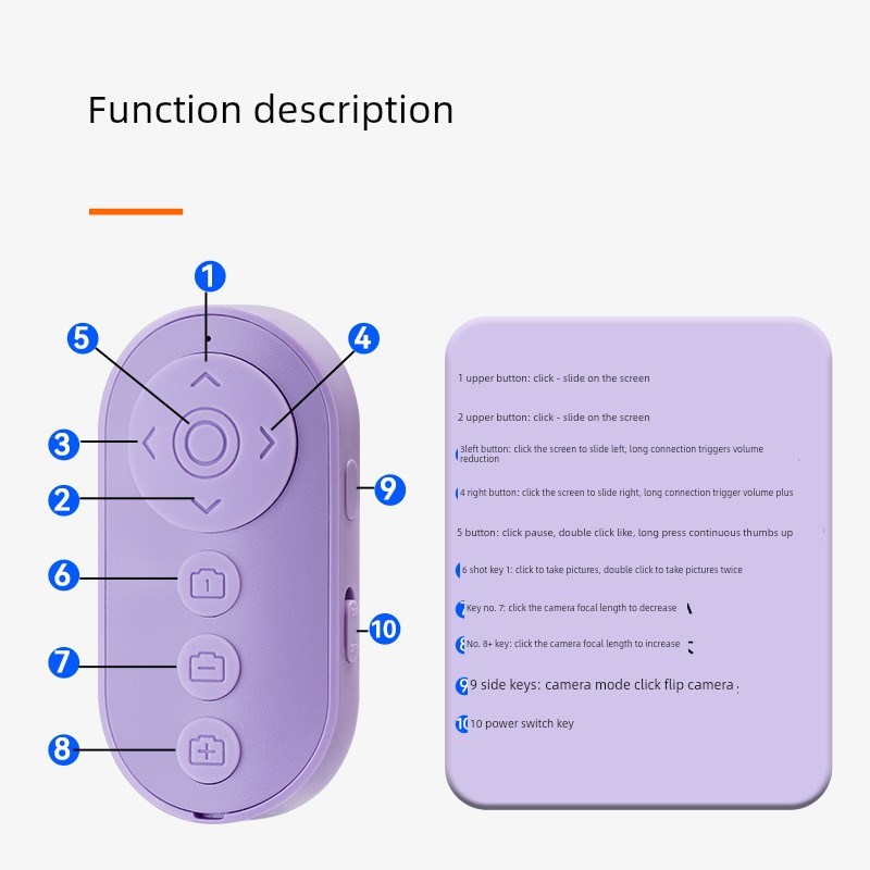 手机一键式照片和视频变焦摄像头遥控器可伸缩屏幕适用于Vivox200