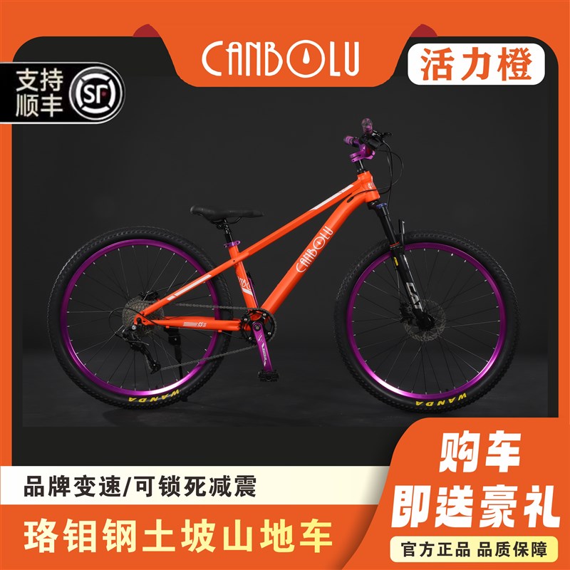 越野土坡车炸街24寸初中学生变速山地车男女自行车减震油刹青少年