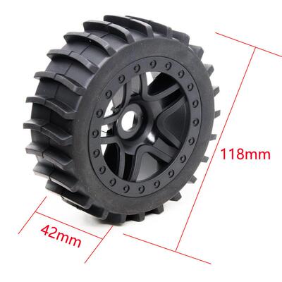 ARRMA TRAXXAS 1/8RC越野车沙漠胎划水胎沙滩胎沙地胎竞速胎17MM