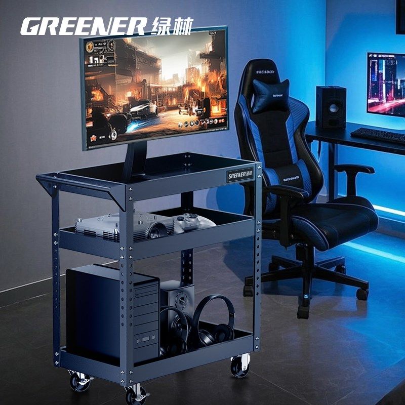 绿林主机托架海景房机箱放置架电脑显示器底座可移动可调节架子