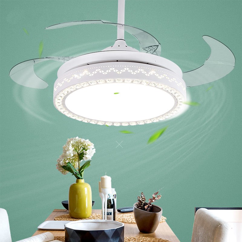 隐形吊扇灯 客厅卧室餐厅家用风扇灯现代简约时尚风扇吊灯
