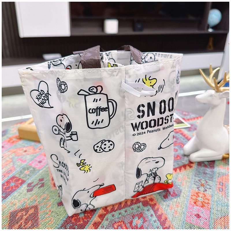 日系卡通双杯袋可翻转两用水杯史努比小新保温杯奶茶袋可手拎两杯