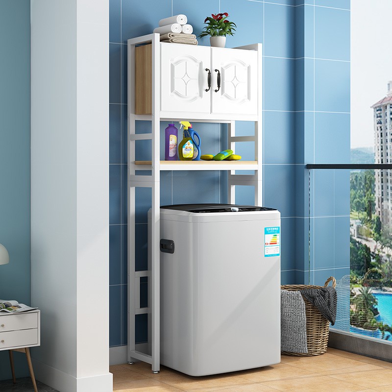 洗衣机置物架阳台滚筒掀盖波轮洗衣机上方储物架卫生间落地马桶架