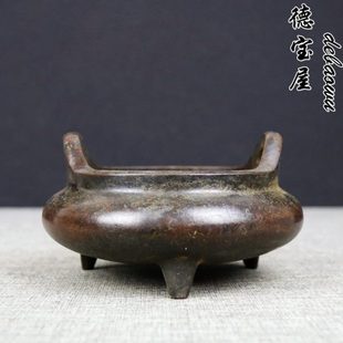 铜香炉纯铜仿古香炉 家用室内 线香炉大号宣德炉焚香炉檀香炉桌面
