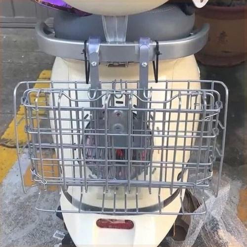 电动车后置车筐自行车前置挂篮收纳头盔雨衣放杂物可折叠防水加粗