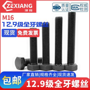 129级全牙外六角螺丝加长全螺纹螺栓M16 50x60x70x80x90x100300